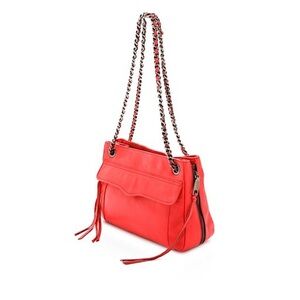 REBECCA MINKOFF Swing Leather Chain-Link Shoulder Bag